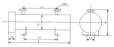 TYR系列辅助加热器结构示意图